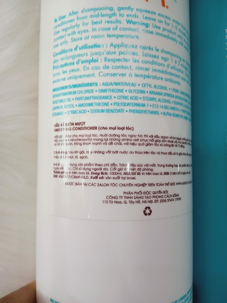 CẶP GỘI XẢ SUÔN MƯỢT MOROCCANOIL SMOOTH 1000ML*2 6 CẶP GỘI XẢ SUÔN MƯỢT MOROCCANOIL SMOOTH 1000ML*2 - Ảnh 6