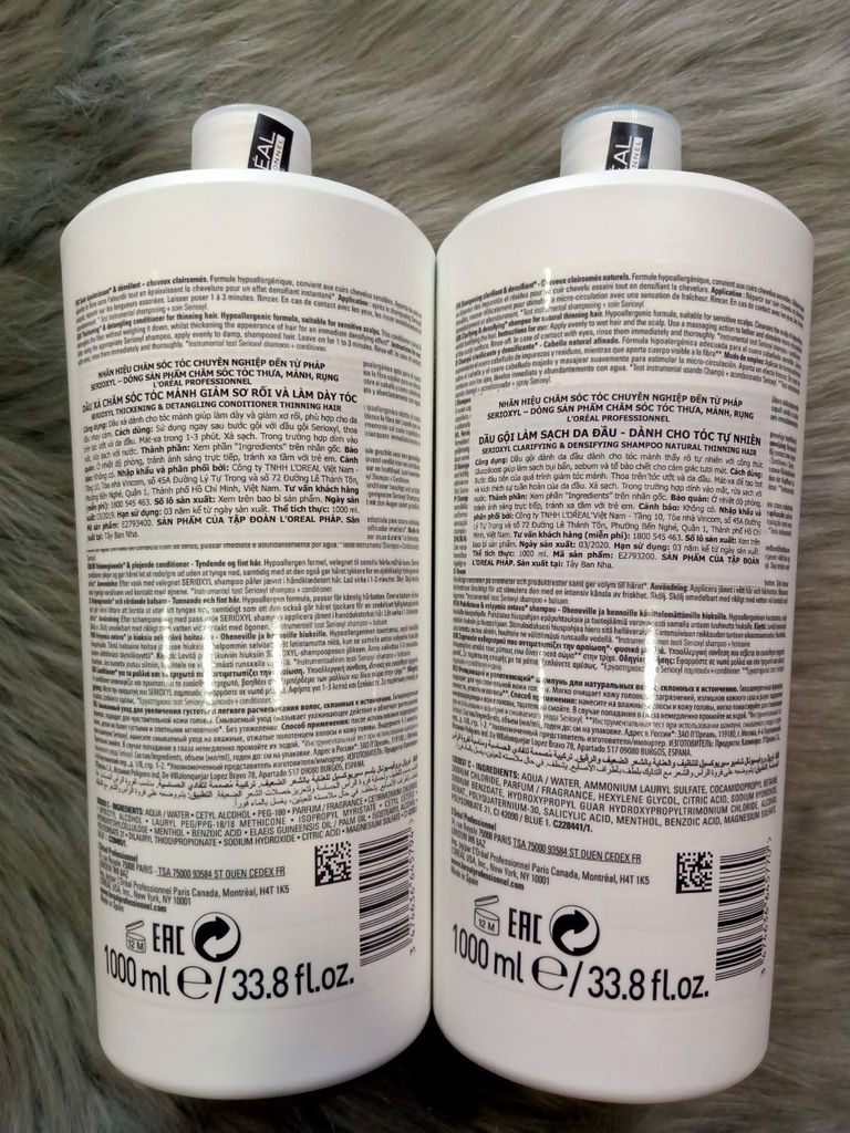CẶP GỘI XÃ SERIOXYL L'OREAL CHĂM SÓC TÓC MẢNH, GIẢM SƠ RỐI & LÀM DÀY TÓC 1000ML 6 CẶP GỘI XÃ SERIOXYL L'OREAL CHĂM SÓC TÓC MẢNH, GIẢM SƠ RỐI & LÀM DÀY TÓC 1000ML - Ảnh 6