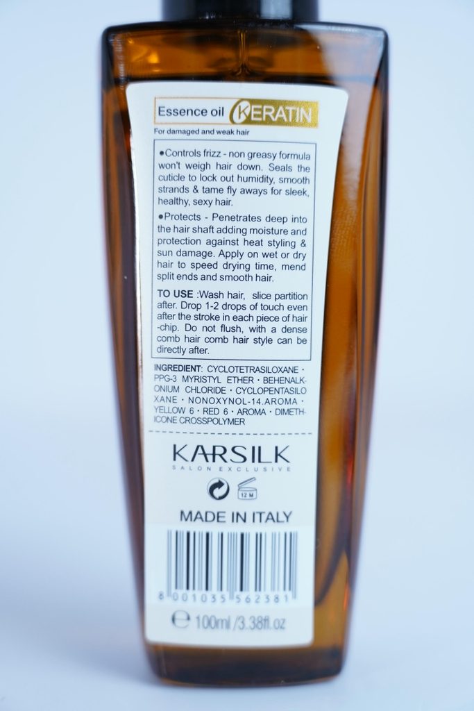 Tinh dầu dưỡng tóc Keratin Karsilk dung tích 100ml 6 Tinh dầu dưỡng tóc Keratin Karsilk dung tích 100ml - Ảnh 6