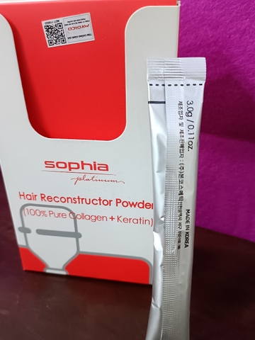 Bột Collagen và Keratin Sophia chữa trị tóc hư nát 3g