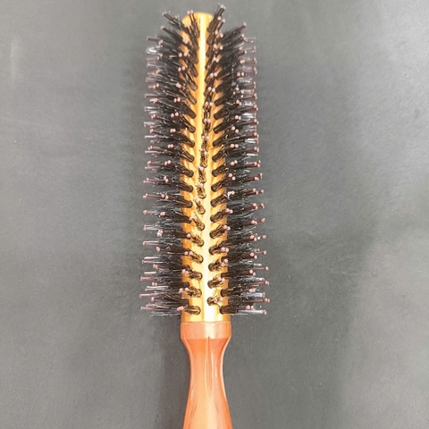 Lược cuốn tròn gỗ chuôi nhọn bọc nhuôm